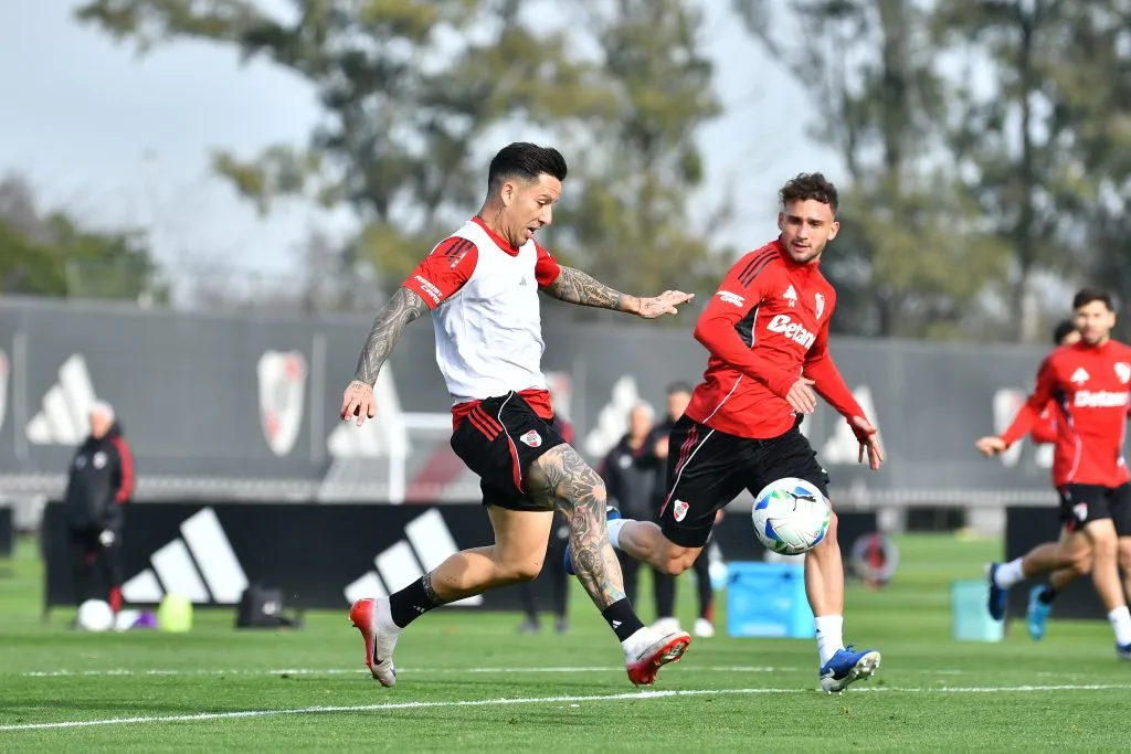 Sebastián Driussi y Sebastián Boselli serían titulares contra Libertad. (Foto: Prensa River).