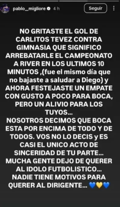 La historia de Pablo Migliore.