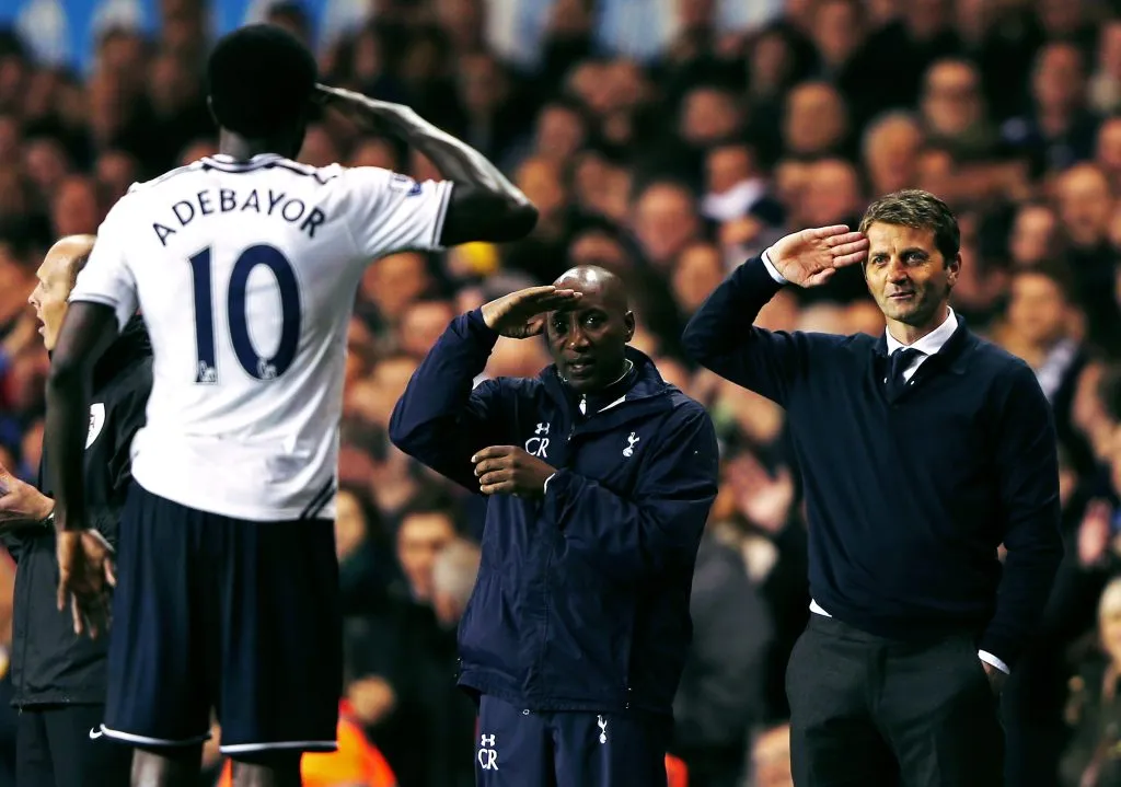 Adebayor en su etapa en Tottenham. (Foto: Getty)