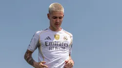 Franco Mastantuono con los colores de Real Madrid.