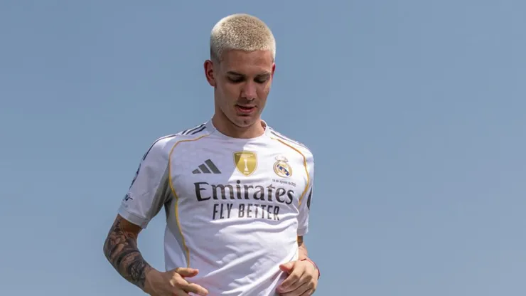 Franco Mastantuono con los colores de Real Madrid.