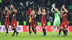 Los jugadores de River tras empatar con Libertad de Paraguay por la Copa Libertadores.