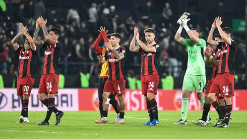 Los jugadores de River tras empatar con Libertad de Paraguay por la Copa Libertadores.