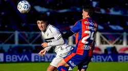 Vicente Taborda y Nicolás Tripicchio en el último enfrentamiento entre Platense y San Lorenzo, en el Apertura 2025.