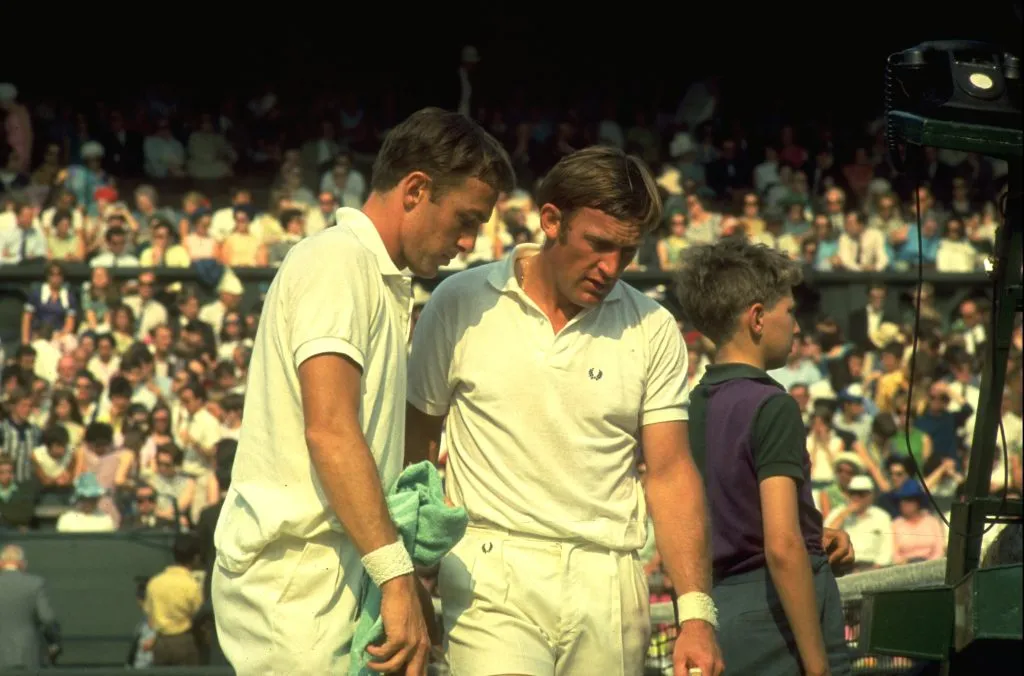 Newcombe y Roche en Wimbledon 1970. (Foto: Getty).