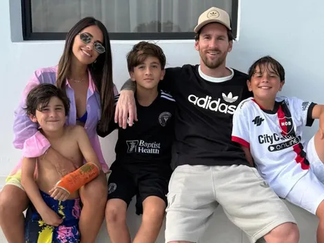 El video de Lionel Messi y su hijo jugando al fútbol que enloqueció a los hinchas de Newell's: "En todos lados"