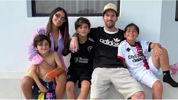 El video de Lionel Messi y su hijo jugando al fútbol que enloqueció a los hinchas de Newell's: "En todos lados"