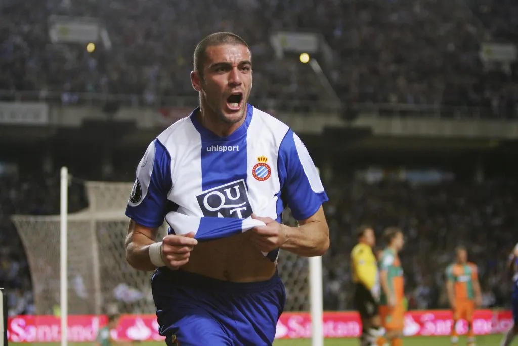 Walter Pandiani, delantero recordado en el fútbol español por sus goles y su cruce con Cristiano (Getty Images).