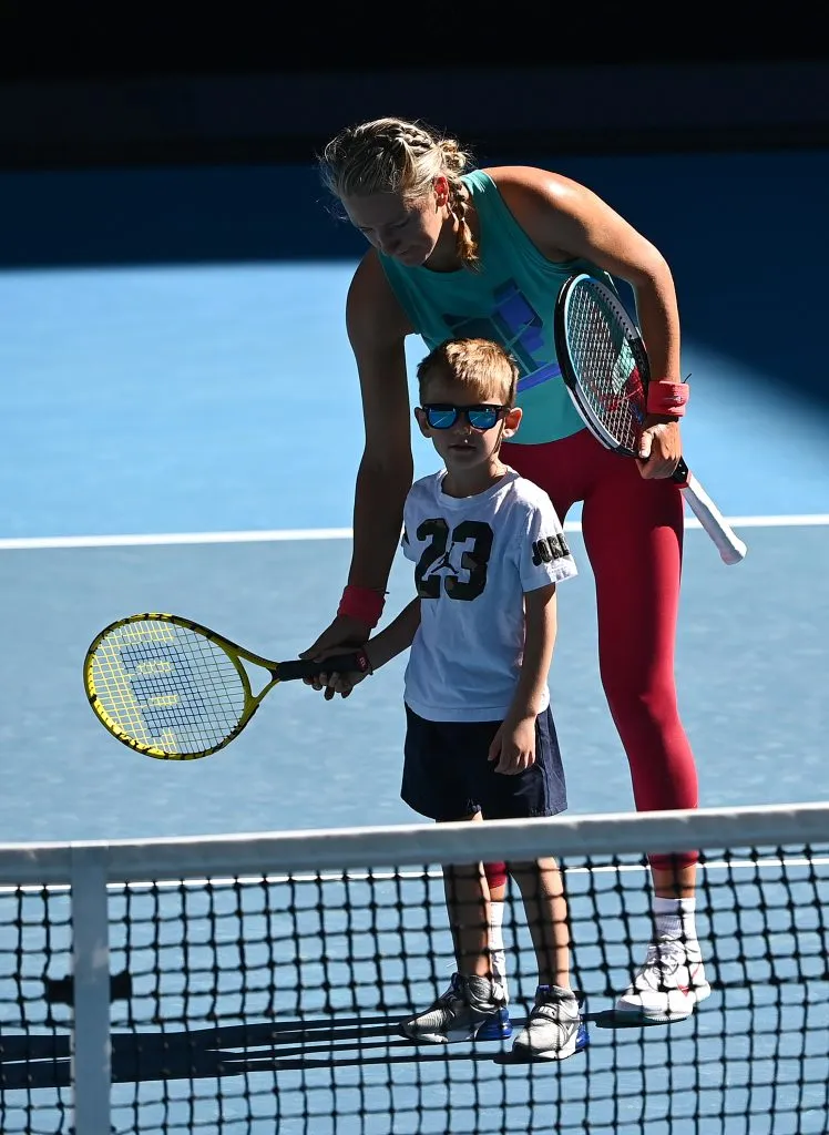 Vika Azarenka y su hijo Leo en 2022. (Foto: Getty).