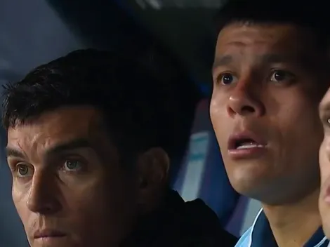Insólito: Marcos Rojo fue expulsado estando en el banco de suplentes de Racing contra Peñarol