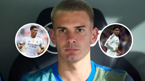 Jude Bellingham y Endrick saludaron a Franco Mastantuono tras su debut como jugador del Real Madrid.