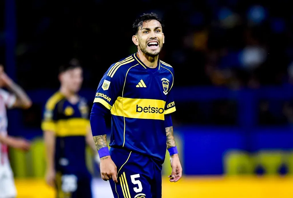 Leandro Paredes, mediocampista de Boca Juniors, durante su reestreno ante Unión de Santa Fe en La Bombonera. (Getty Images)