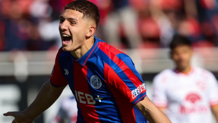 Branco Salinardi, juvenil de San Lorenzo que anotó el gol de la victoria frente a Instituto de Córdoba por el Torneo Clausura 2025.