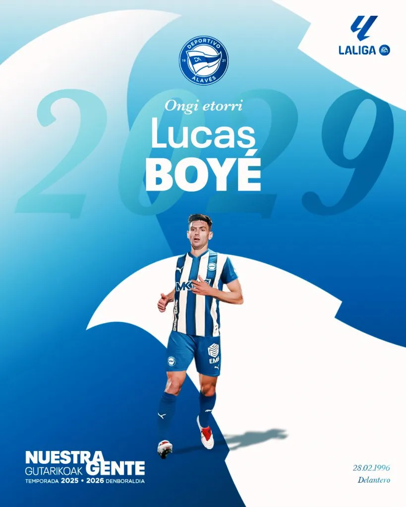 Deportivo Alavés presentó a Lucas Boyé. (Foto: @Alaves).