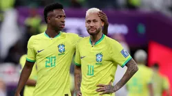 Neymar y Vinícius Júnior, habituales futbolistas de la Selección de Brasil.