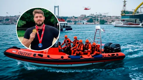 Fue el único de los participantes registrados que no emergió en la línea de meta. (Fotos de X).