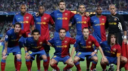 El plantel de Barcelona en la 2008-09.