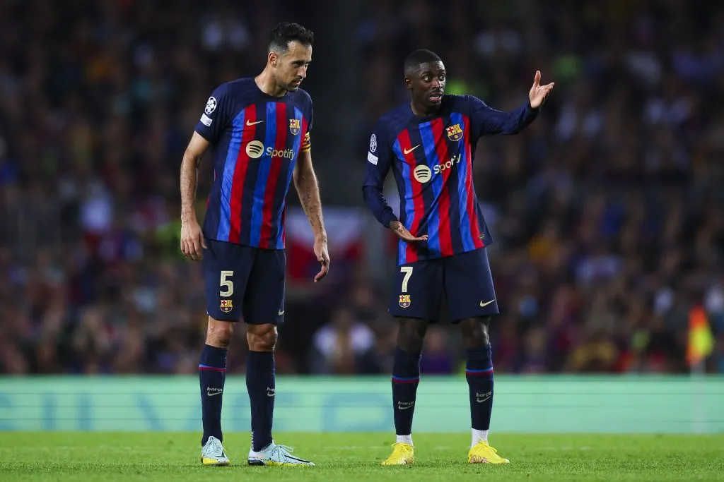Dembélé y Busquets compartieron seis temporadas en Barcelona. (Foto de Getty).