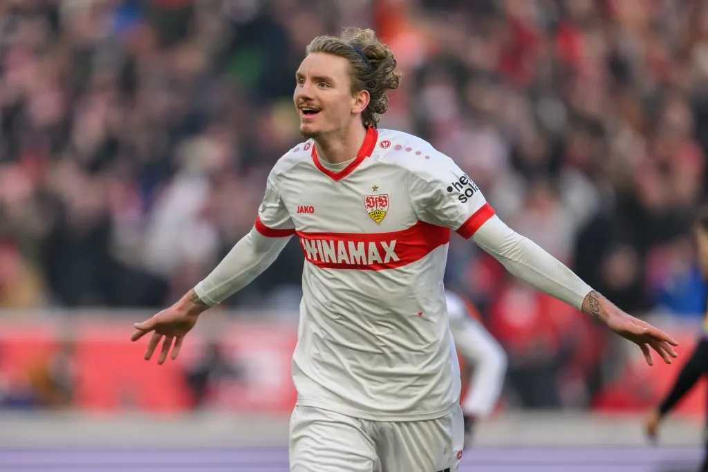 Nick Woltemade, delantero alemán durante su estadía en VfB Stuttgart. (Getty Images)