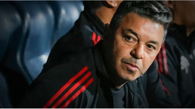 Marcelo Gallardo, director técnico de River Plate, durante el encuentro ante Unión de Santa Fe por Copa Argentina.