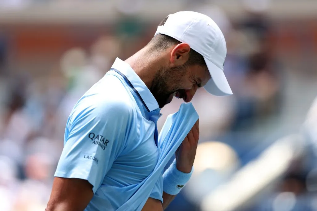 Novak Djokovic, tenista serbio, durante el US Open 2025. (Getty Images)