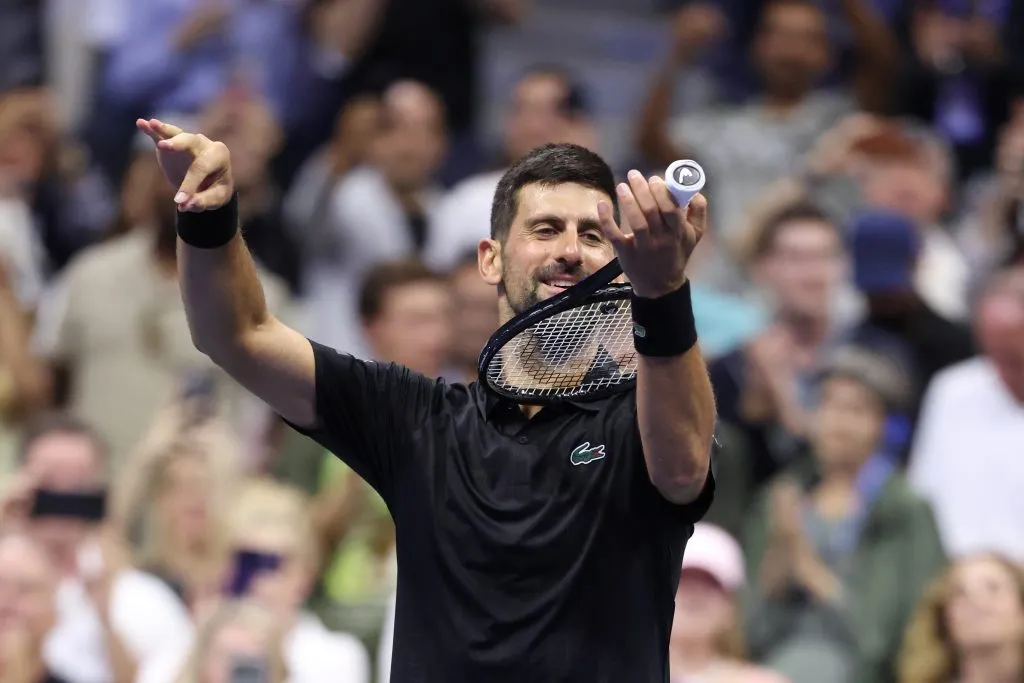 Nole y su clásico festejo tras superar a Norrie. (Foto: Getty).