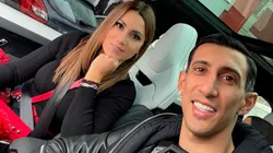 Ángel Di María junto a su esposa, Jorgelina Cardoso.