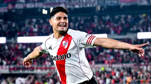 Maximiliano Salas, autor del segundo gol de River ante San Martín de San Juan por el Torneo Clausura 2025.