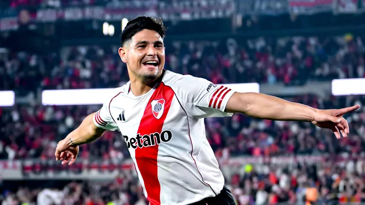 Maximiliano Salas, autor del segundo gol de River ante San Martín de San Juan por el Torneo Clausura 2025.