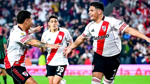 Maxi Salas festeja su gol ante San Martín de San Juan.