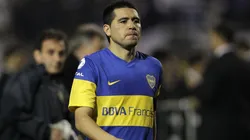 Juan Román Riquelme tras la derrota de Boca ante Corinthians en la final de la Copa Libertadores 2012. (@fotosroman10)