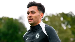 Facundo Buonanotte durante el entrenamiento de Chelsea.