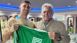 Pato Fillol visitó al Dibu Martínez en el predio de la AFA en la previa del encuentro de Argentina con Venezuela.
