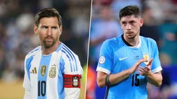 Lionel Messi y Federico Valverde.