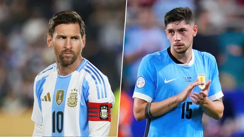 Lionel Messi y Federico Valverde.