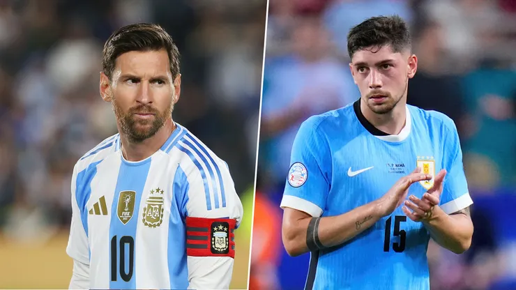 Lionel Messi y Federico Valverde.
