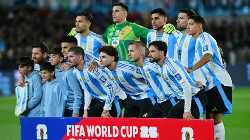 La Selección Argentina en la victoria ante Venezuela.