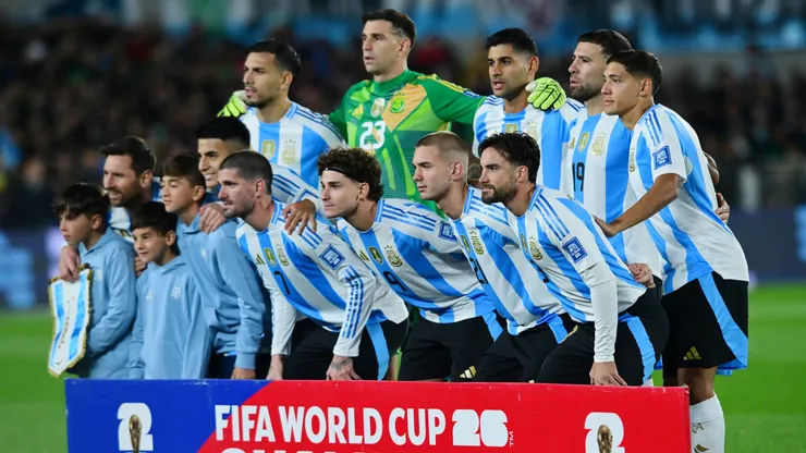 La Selección Argentina en la victoria ante Venezuela.