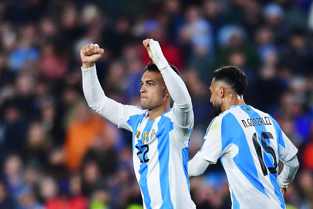 Lautaro Martínez se ubica como el quinto máximo goleador de la Selección en solitario. (Getty)