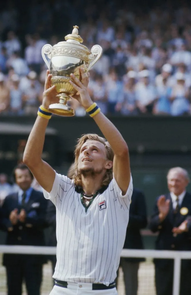 Borg tras coronarse campeón en Wimbledon 1976. (Foto: Getty).