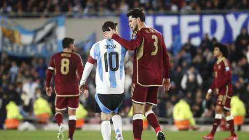 Lionel Messi en el partido ante Venezuela.