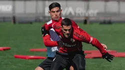 Continúan los entrenamientos en el River Camp a la espera de la reanudación de la competencia. (Foto de River en X).