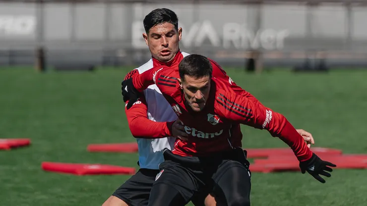 Continúan los entrenamientos en el River Camp a la espera de la reanudación de la competencia. (Foto de River en X).
