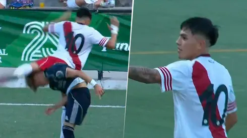 Gonzalo Pereyra, juvenil de River que protagonizó un hecho ante Real Madrid por el Mundial de Clubes Sub-18. (Caputa TV)