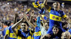 Los jugadores de Boca festejan el Apertura 2011.