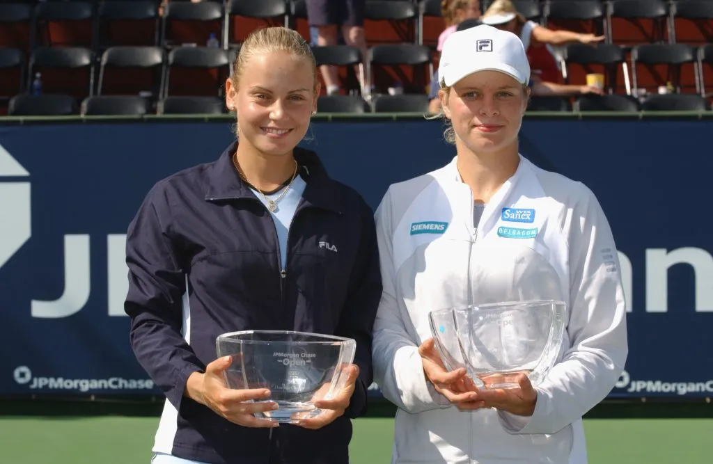 Dokic y Clijsters en 2002. (Foto: Getty).