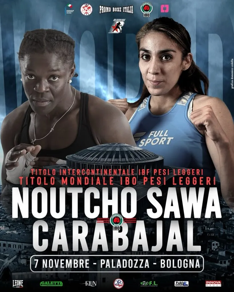 Karen Carabajal tendrá su tercera chance mundialista en noviembre. (Afiche de la pelea, Instagram de Promo Boxe Italia).