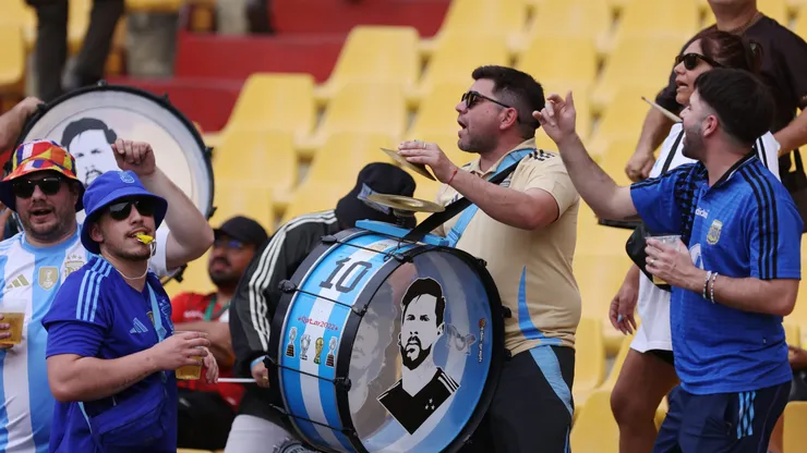 Los hinchas de Argentina en Guayaquil.