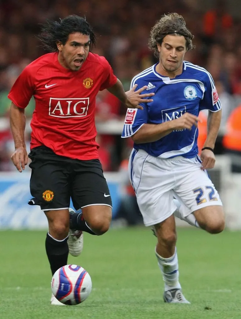 Sergio Torres en el amistoso ante Manchester United. (Archivo personal).