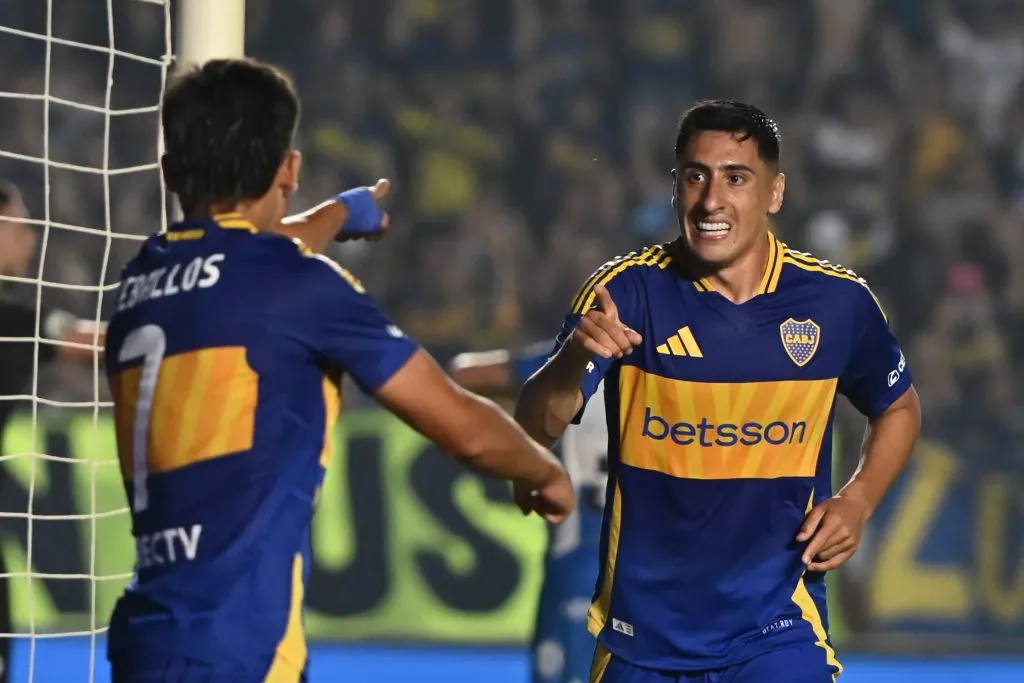 Miguel Merentiel y Exequiel Zeballos, futbolistas de Boca Juniors. (Getty Images)